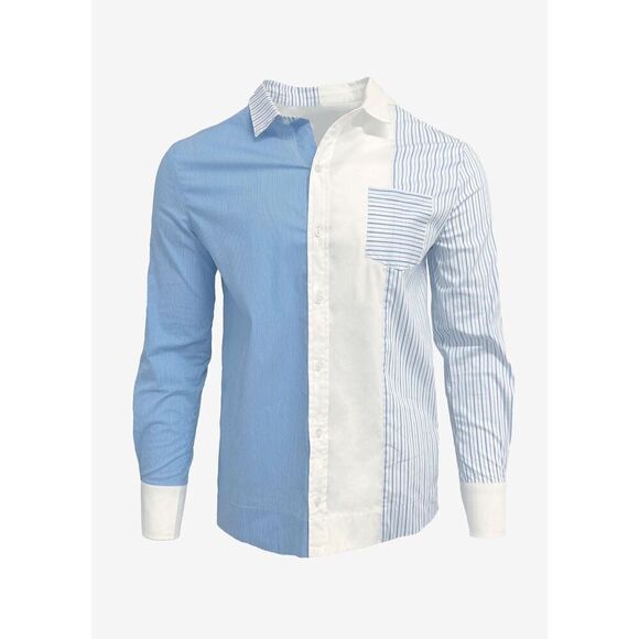 New Ser.o.ya NYC Teagan Button Down Striped Shirt - Picture 3 of 11